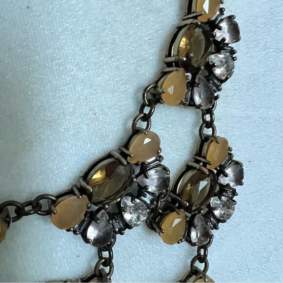 J Crew Jeweled Chandelier Bib Dramatic Statement Necklace - Picture 3 of 6